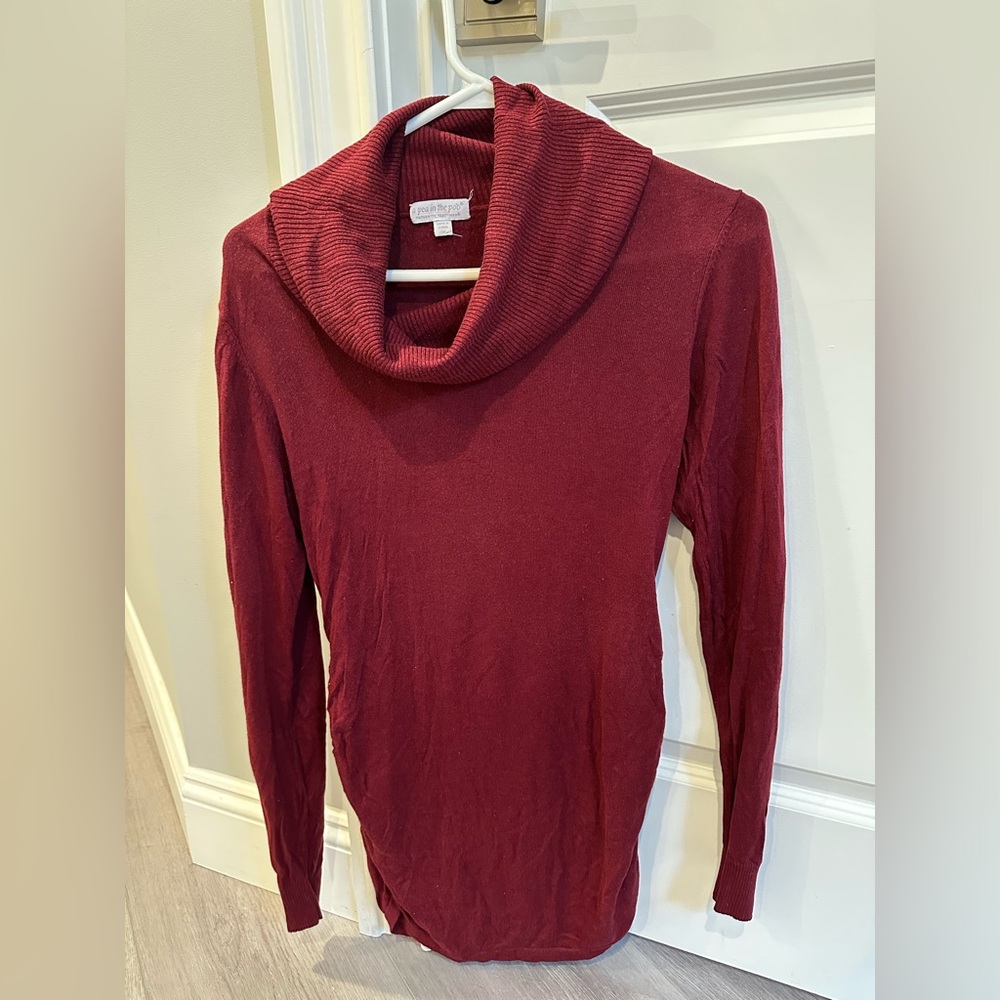 Stylish A Pea in the Pod Maternity Burgundy Sweater Size Medium